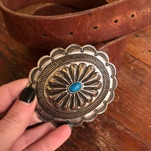 Ralph Lauren Concho Leather Belt